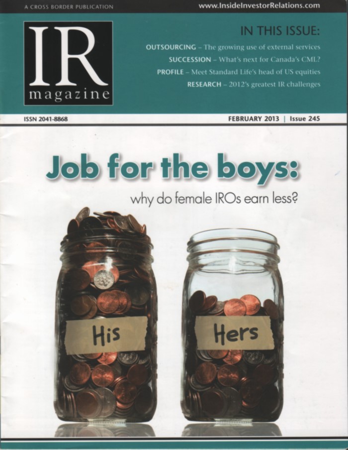 Cover of IR Magazine February 2013 issue