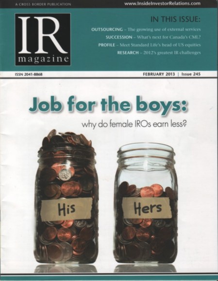 Cover of IR Magazine February 2013 issue