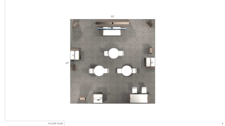 Bloomberg Booth Space Aerial View