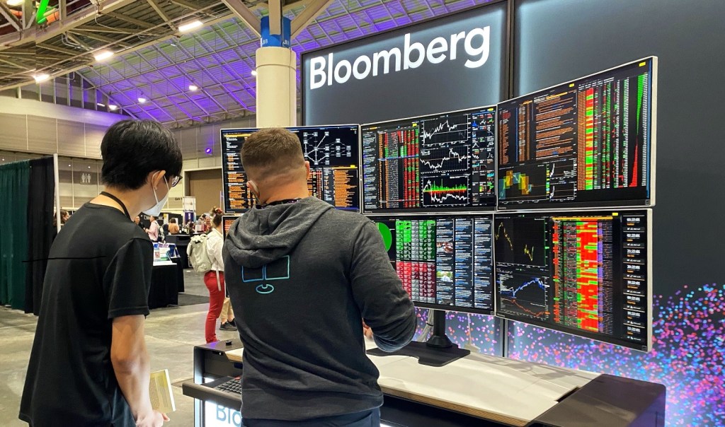 Demo of Bloomberg Terminal at Event